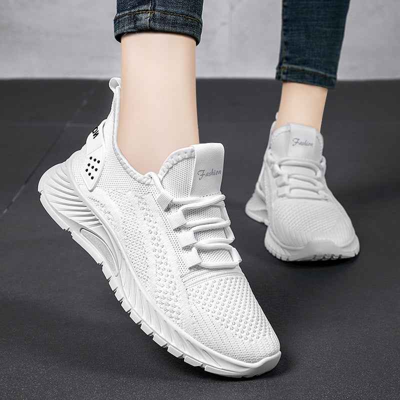 Women Lace Up Running Shoes Sporty Outdoor Beige Fabric Sneakers Comfort Lightweight Non Slip Athletic Shoes for Gym Work Casual