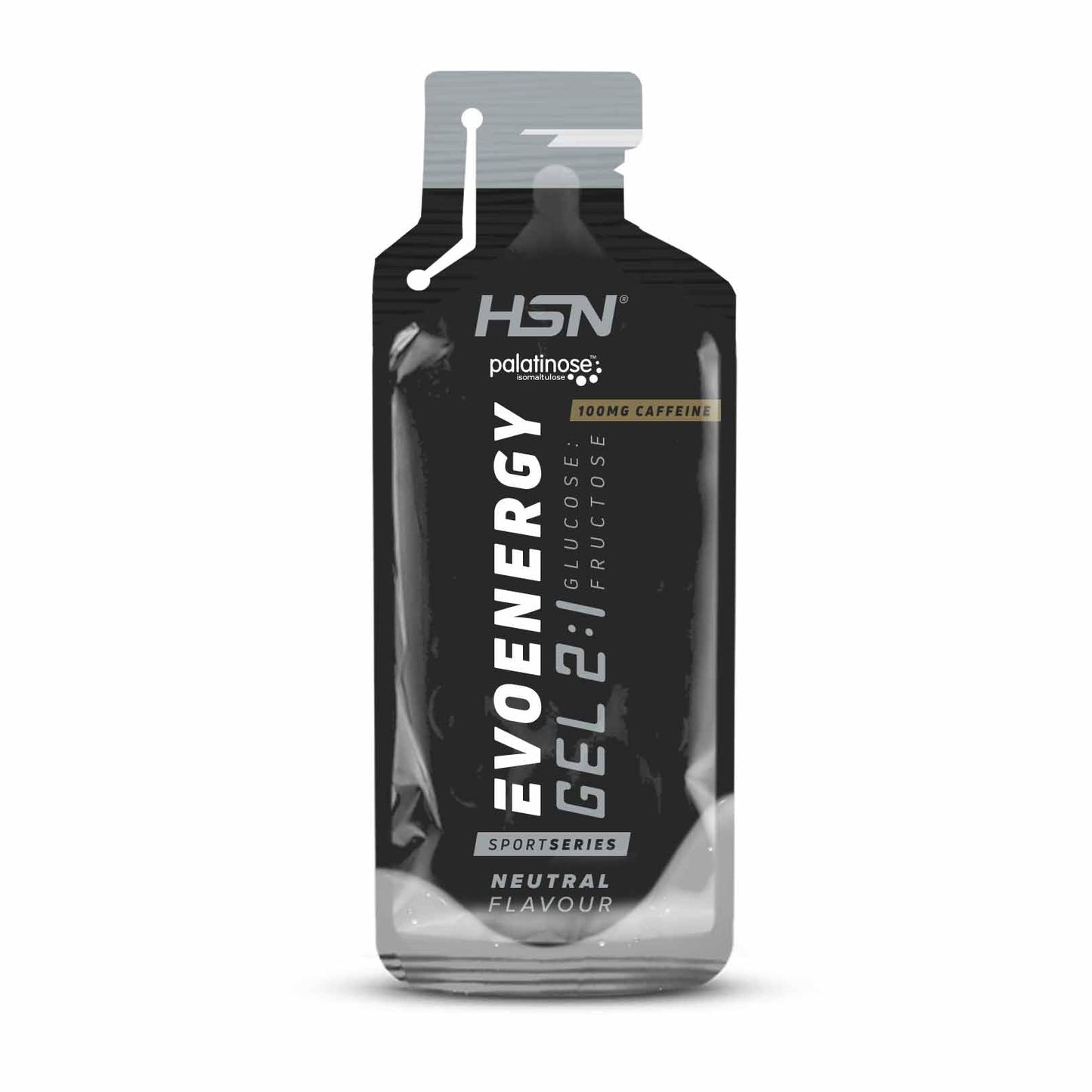 Gel Energético HSN Evonergy Cafeína Fresa - 12 Unidades 30g Carbohidratos