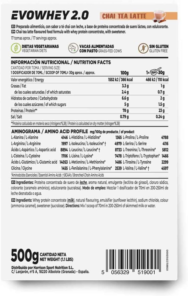 Proteína Whey HSN Evowhey 2kg - Chocolate Avellanas | 67 Batidos