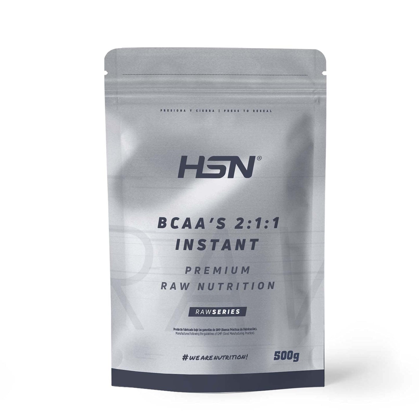 BCAA en Polvo de HSN Evo 2:1:1 | Sin Sabor 500 g = 100 Tomas por Envase de Aminoácidos Ramificados Veganos: Leucina + Valina + Isoleucina | No-GMO, Sin Gluten
