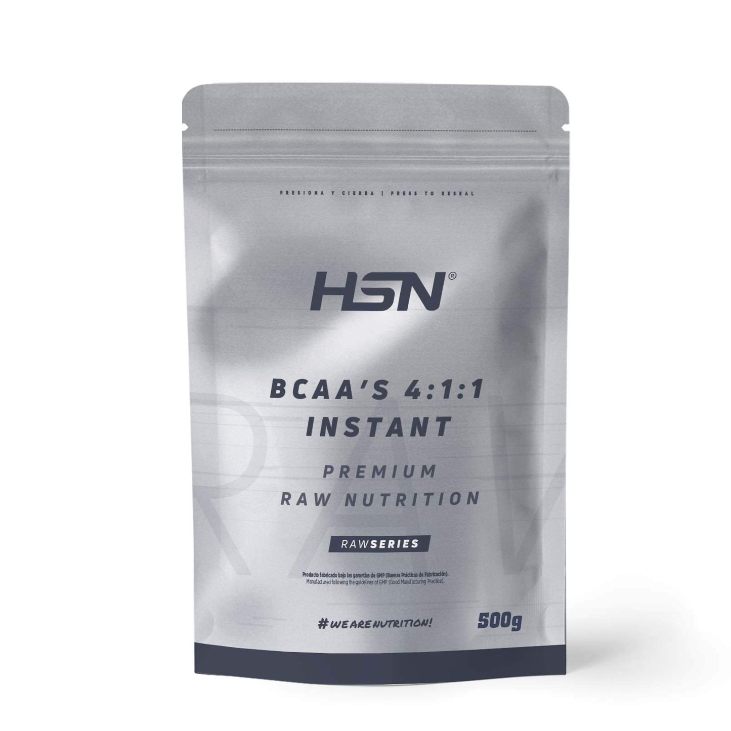 BCAA en Polvo de HSN Evo 2:1:1 | Sin Sabor 500 g = 100 Tomas por Envase de Aminoácidos Ramificados Veganos: Leucina + Valina + Isoleucina | No-GMO, Sin Gluten
