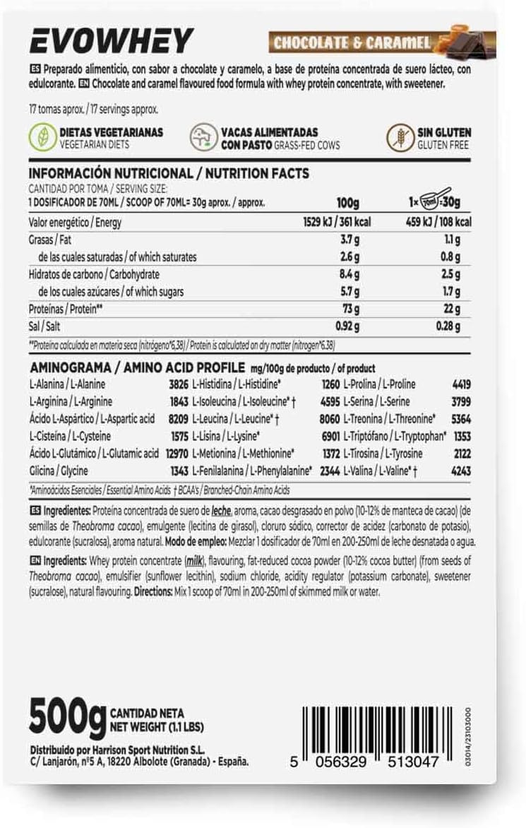 Proteína Whey HSN Evowhey 2kg - Chocolate Avellanas | 67 Batidos
