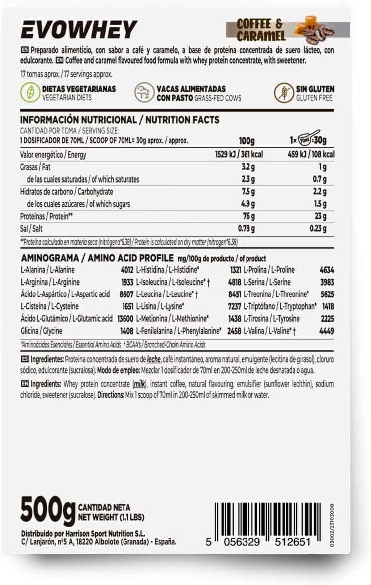 Proteína Whey HSN Evowhey 2kg - Chocolate Avellanas | 67 Batidos