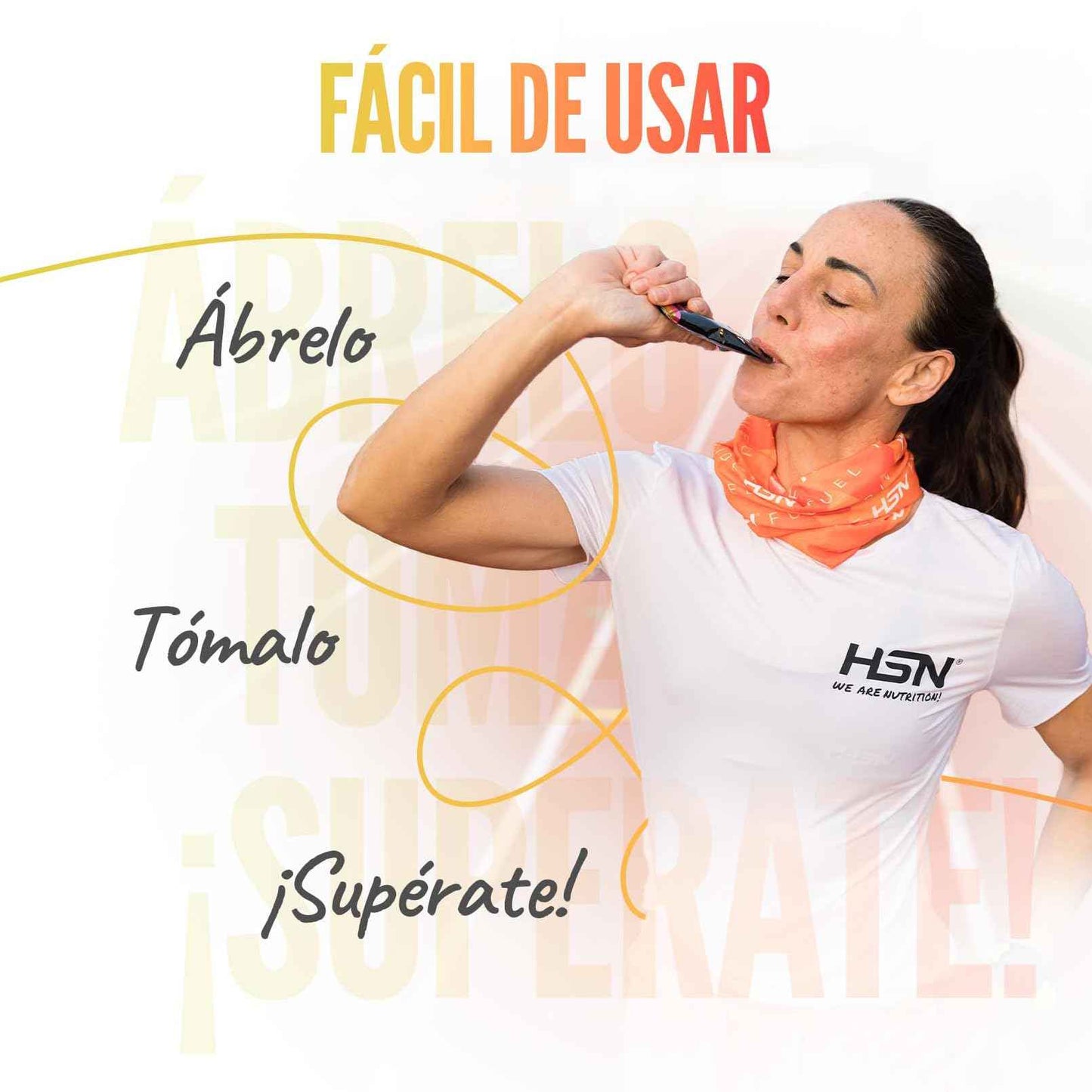 HSN Evonergy Gel Con Cafeína | Fresa - Caja 12 Unidades de 55ml | 30g Carbohidratos por Gel Relación 2:1 (Glucosa:Fructosa) | 100mg Sodio 100mg Cafeína | Textura fluida | No-GMO, Vegano, Sin Gluten