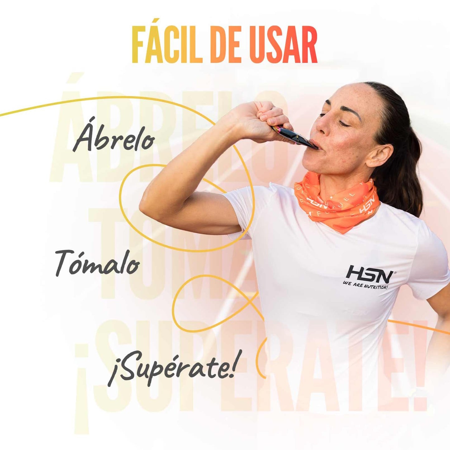 Gel Energético HSN Evonergy Cafeína Fresa - 12 Unidades 30g Carbohidratos