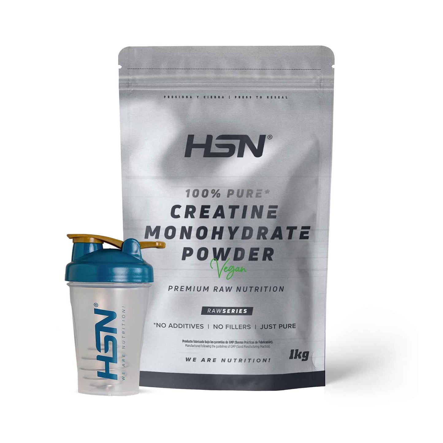 HSN Creatina Monohidrato en Polvo Sin Sabor 500g | 100% Monohidrato de Creatina Micronizada | No Incluye Dosificador | Sin Añadidos y Libre de Contaminantes | No-GMO, Vegano, Sin Gluten