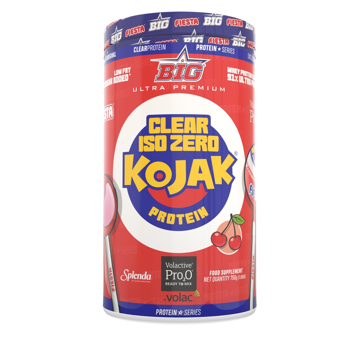 BIG - Proteina Clear Isolada - Clear Whey Protein - Sabor Kojak - Proteina Suero de Leche - Materia Prima Premium - Masa Muscular, Recuperación - Textura Tipo Isotónica (750g, Cola)