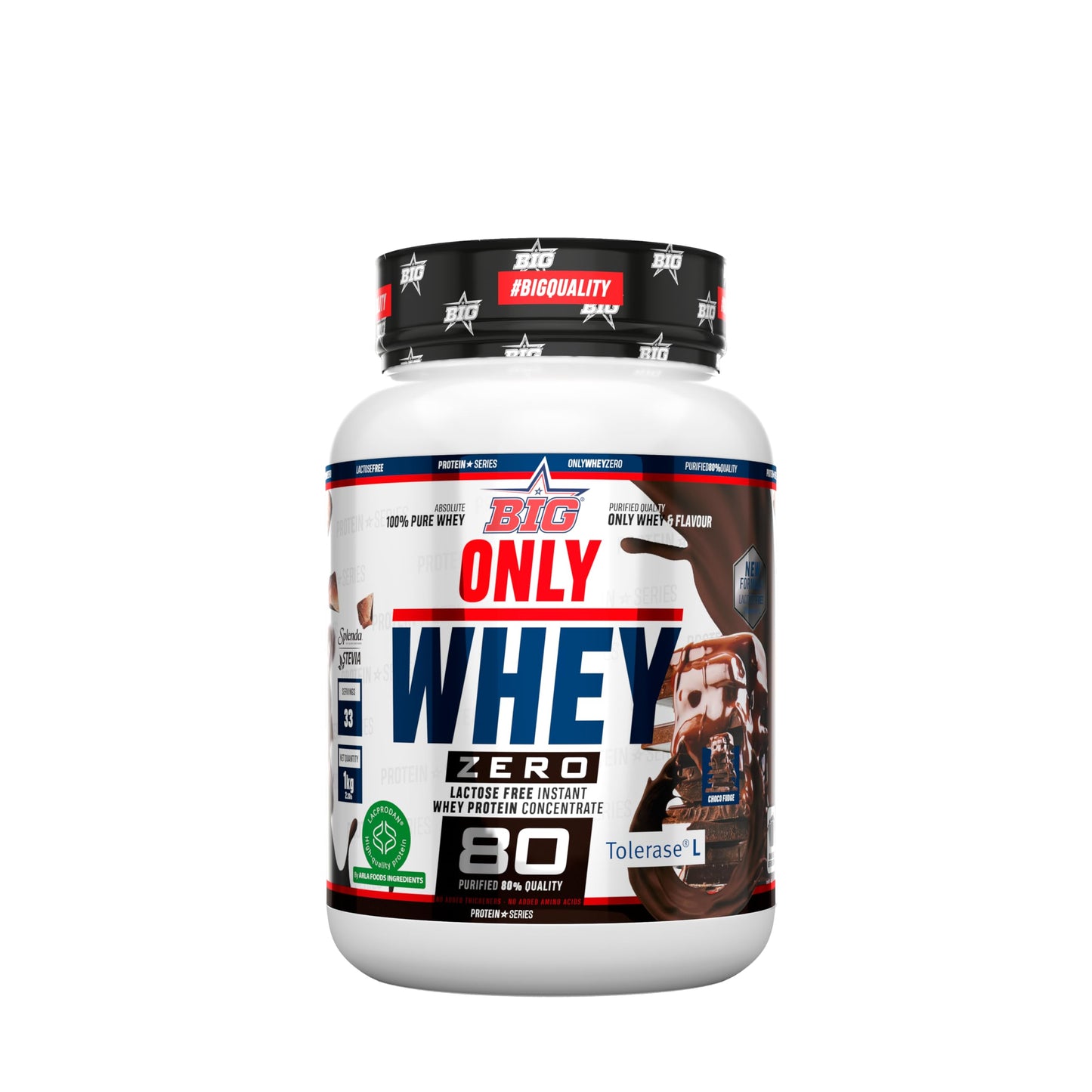 BIG - Whey Proteins - Protein Powder for Muscle Mass Development and Recovery - Premium Raw Material - Whey Protein Without Lactose, No Sugar, No Clumps (2 kg, Conguitos)