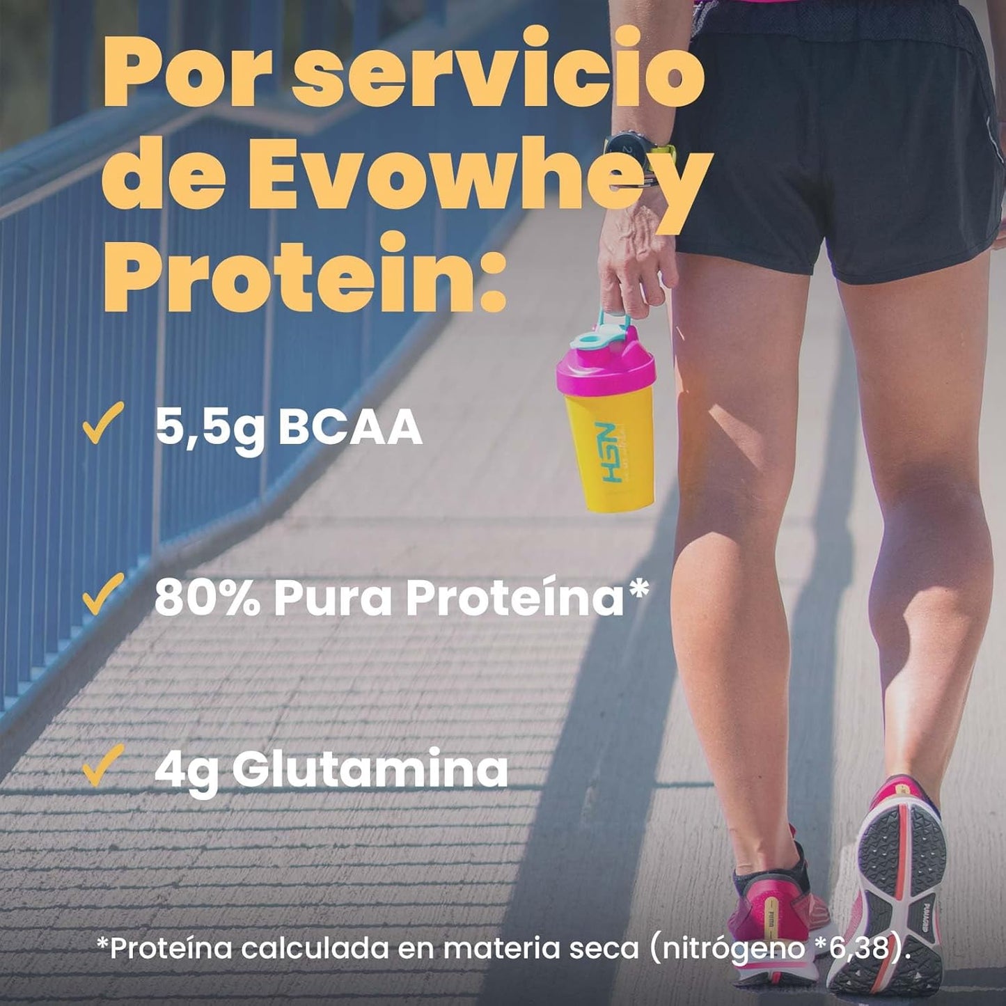 Proteína Whey HSN Evowhey 2kg - Chocolate Avellanas | 67 Batidos
