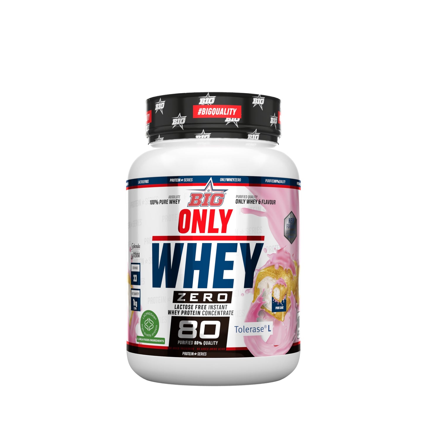 BIG - Whey Proteins - Protein Powder for Muscle Mass Development and Recovery - Premium Raw Material - Whey Protein Without Lactose, No Sugar, No Clumps (2 kg, Conguitos)