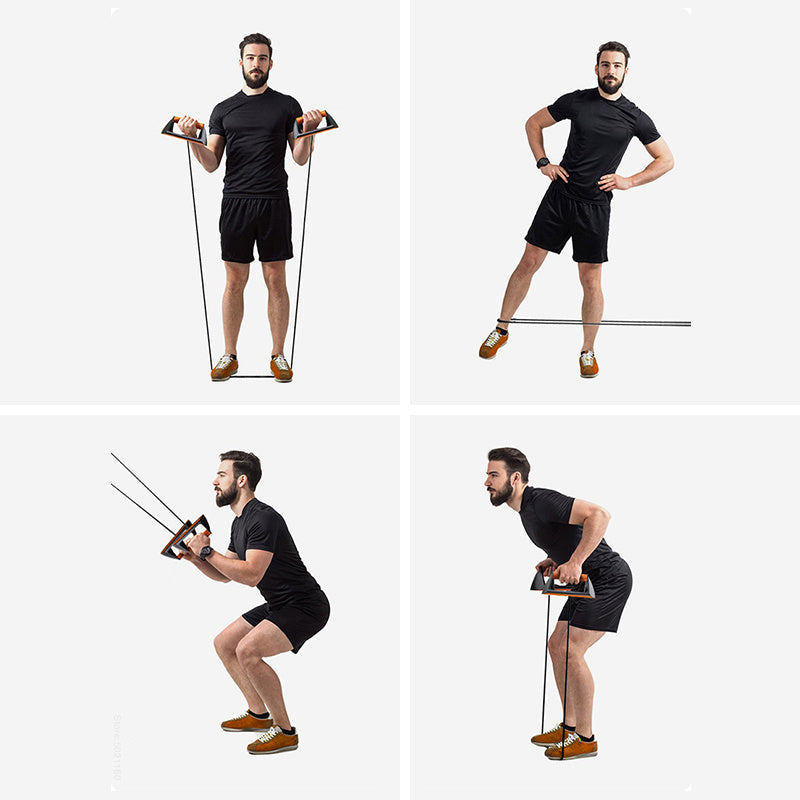 Tabla Push-Up Multifuncional - Bandas Elásticas Gimnasio Casa