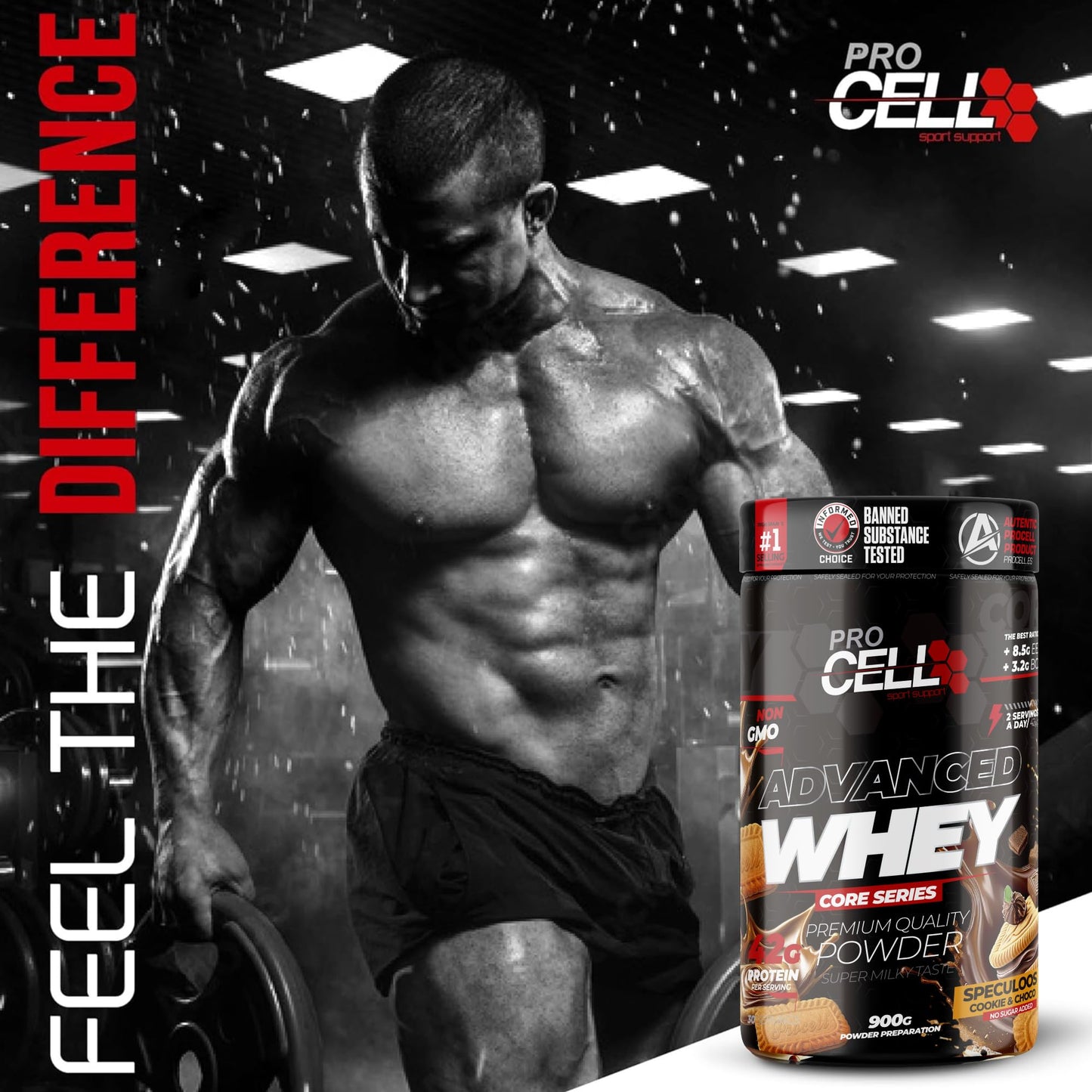 PACK Procell Proteinas Whey Advanced 2kG (White Choco & White Choco rings)+ Batido Monodosis + Shaker "REGALO" Proteina Whey concentrada Gana masa muscular proteina en polvo Batidos de Proteina