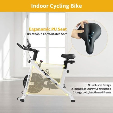 Bicicleta Estática Spinning Casa - Monitor LCD Asiento Cómodo 330lbs