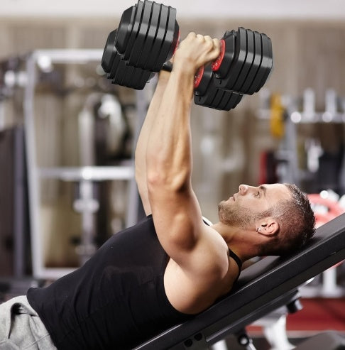Mancuernas Ajustables 55lb - Set 10 en 1 Gimnasio Casa Profesional