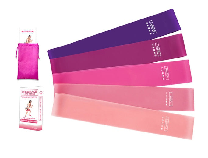 Bandas Resistencia Pilates 5 Niveles - Mini Bands Crossfit Fitness Látex