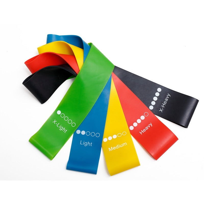Bandas Yoga Resistencia Goma 5 Colores - Pilates Fitness Indoor Outdoor