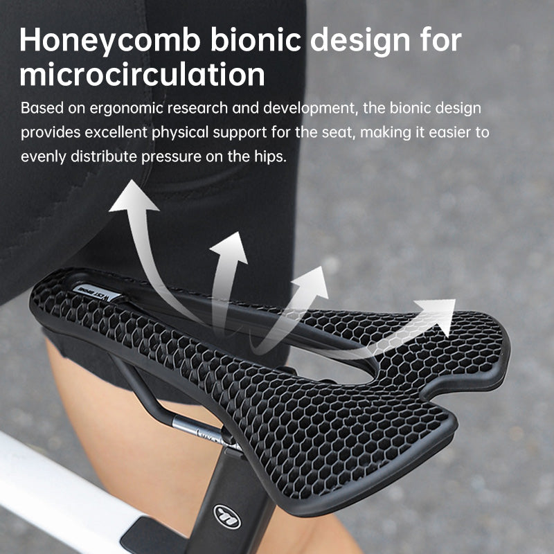 WEST BIKING TPE Honeycomb Breathable Bike Saddle – for racing, road, MTB