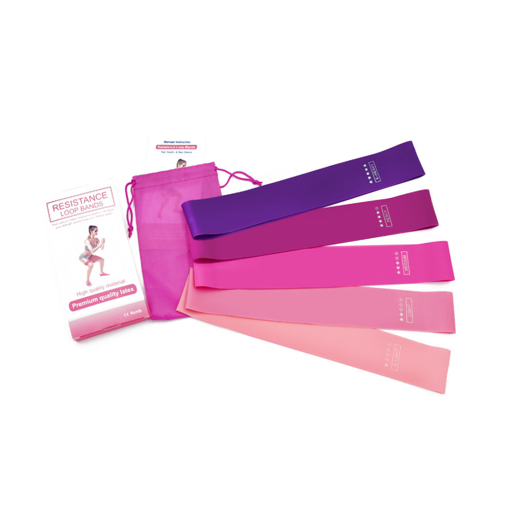 Bandas Resistencia Pilates 5 Niveles - Mini Bands Crossfit Fitness Látex