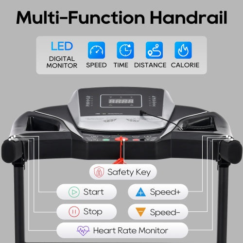 Cinta Correr Plegable Eléctrica 2.5HP - 300lbs Inclinación Gimnasio Casa