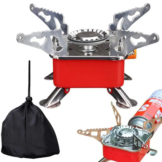 Hornillo Gas Camping Plegable - Resistente al Viento