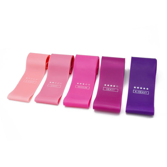 Bandas Resistencia Pilates 5 Niveles - Mini Bands Crossfit Fitness Látex