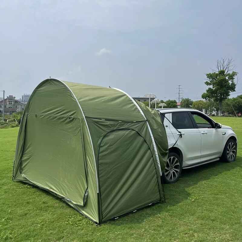 Outdoor car - trunk rear tent with canopy, sun - resistant camping equipment