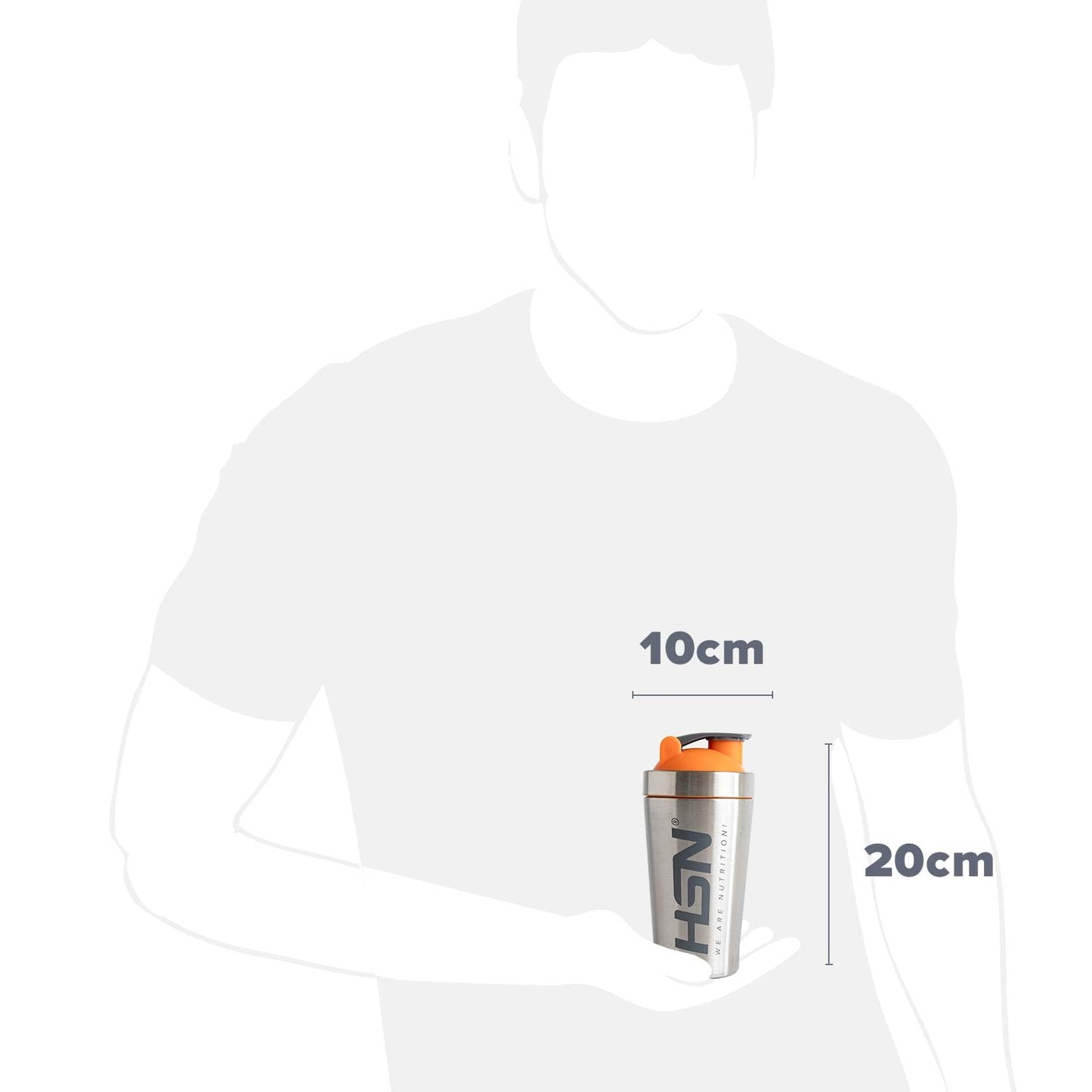 Shaker HSN Acero Inoxidable 500ml - Vaso Mezclador Proteína Premium