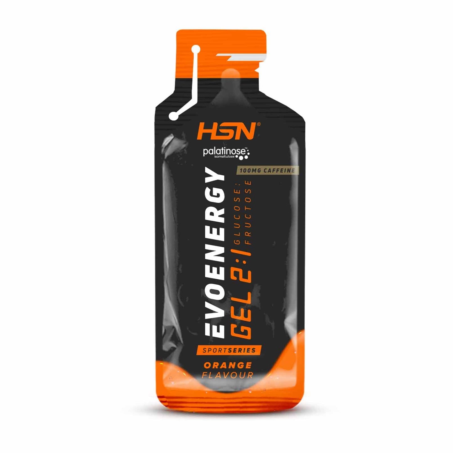 Gel Energético HSN Evonergy Cafeína Fresa - 12 Unidades 30g Carbohidratos