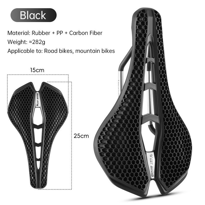 WEST BIKING TPE Honeycomb Breathable Bike Saddle – for racing, road, MTB