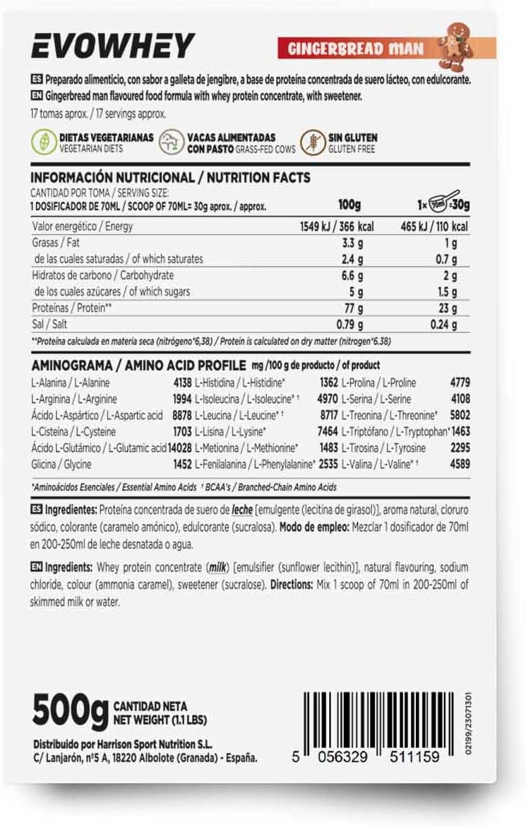 Proteína Whey HSN Evowhey 2kg - Chocolate Avellanas | 67 Batidos