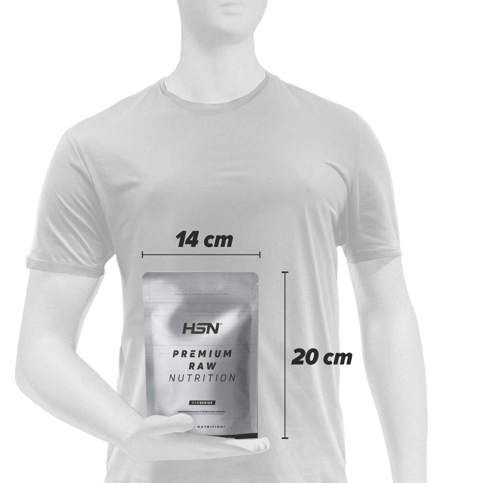 HSN Creatina Monohidrato en Polvo Sin Sabor 500g | 100% Monohidrato de Creatina Micronizada | No Incluye Dosificador | Sin Añadidos y Libre de Contaminantes | No-GMO, Vegano, Sin Gluten