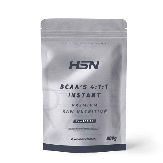 BCAA en Polvo de HSN Evo 2:1:1 | Sin Sabor 500 g = 100 Tomas por Envase de Aminoácidos Ramificados Veganos: Leucina + Valina + Isoleucina | No-GMO, Sin Gluten