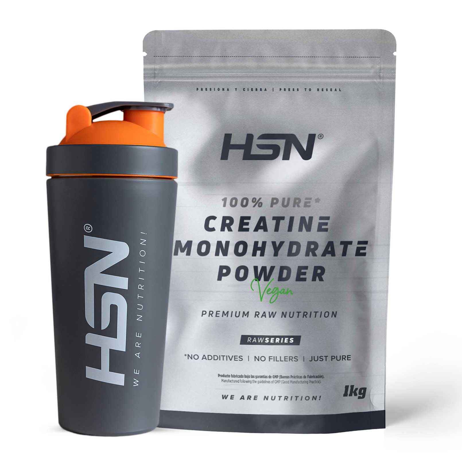 HSN Creatina Monohidrato en Polvo Sin Sabor 500g | 100% Monohidrato de Creatina Micronizada | No Incluye Dosificador | Sin Añadidos y Libre de Contaminantes | No-GMO, Vegano, Sin Gluten