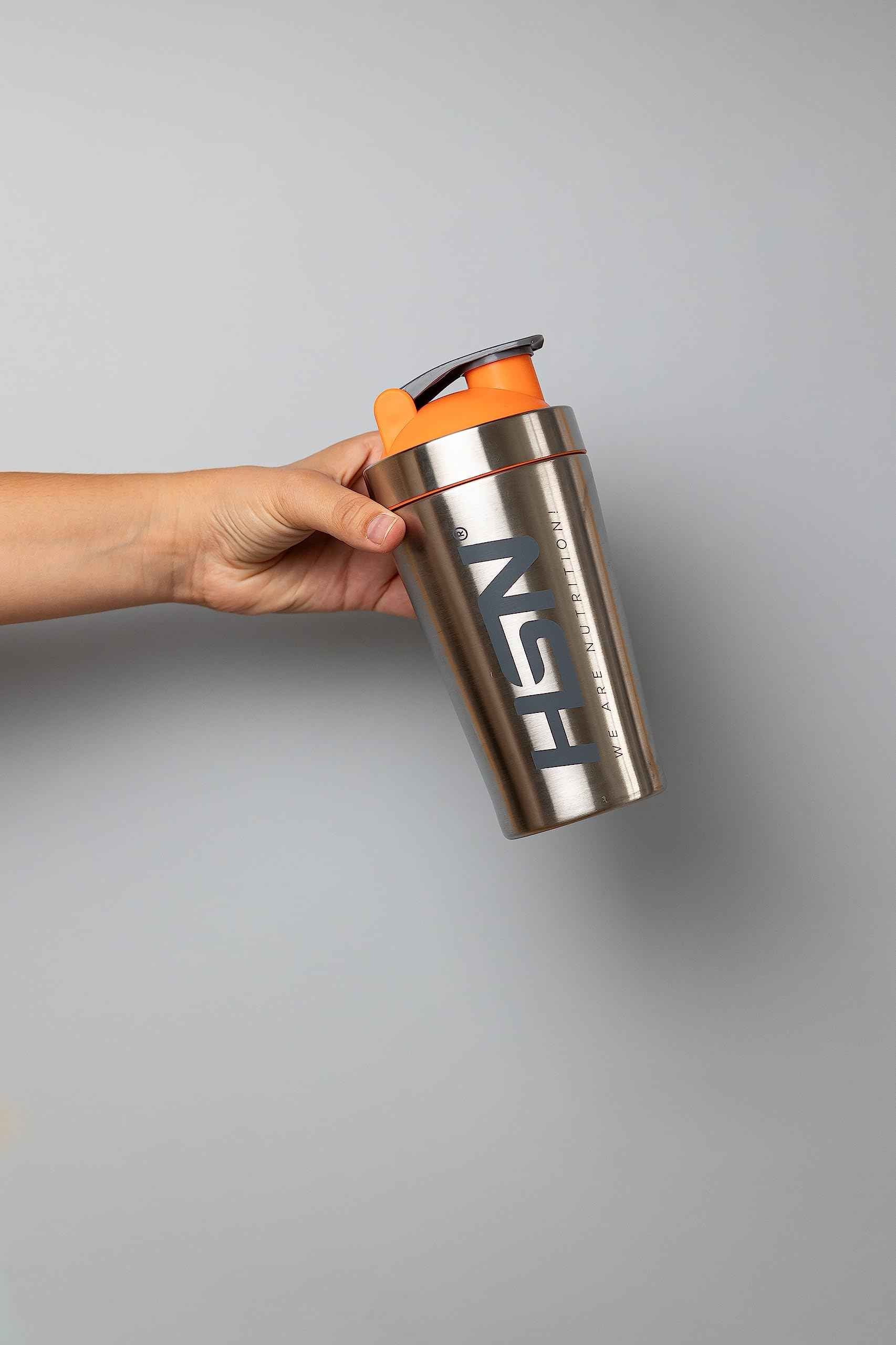 HSN Shaker We Are Nutrition! Acero Inoxidable | 500ml | Vaso Mezclador con Óptimo Sistema de Mezclado en la Tapa, Cierre Anti-Fugas | Sin Olores | Fácil Limpieza