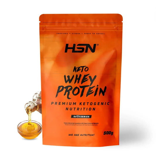 HSN Keto Whey Protein | Chocolate 500g | Aislado de Suero de Leche CFM | Ideal Dieta Cetogénica con MCT Microencapsulado + Enzimas Digezyme | No-GMO, Vegetariano, Sin Gluten ni Soja