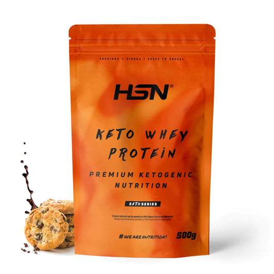 HSN Keto Whey Protein | Chocolate 500g | Aislado de Suero de Leche CFM | Ideal Dieta Cetogénica con MCT Microencapsulado + Enzimas Digezyme | No-GMO, Vegetariano, Sin Gluten ni Soja
