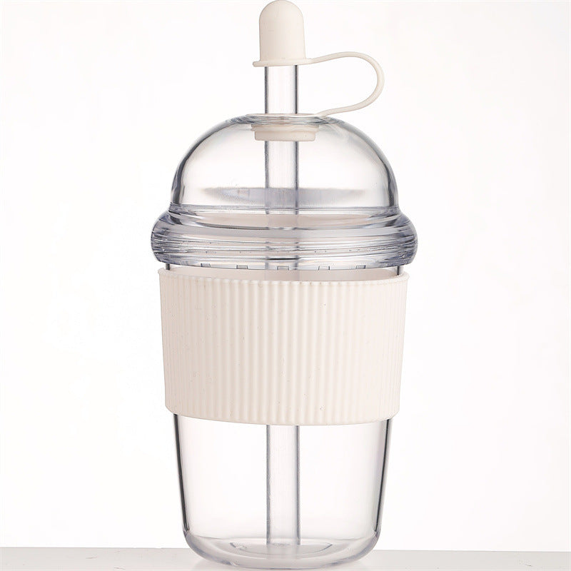 Botella Deportiva 630ML con Pajita - Vaso Térmico Oficina Gym Agua Café