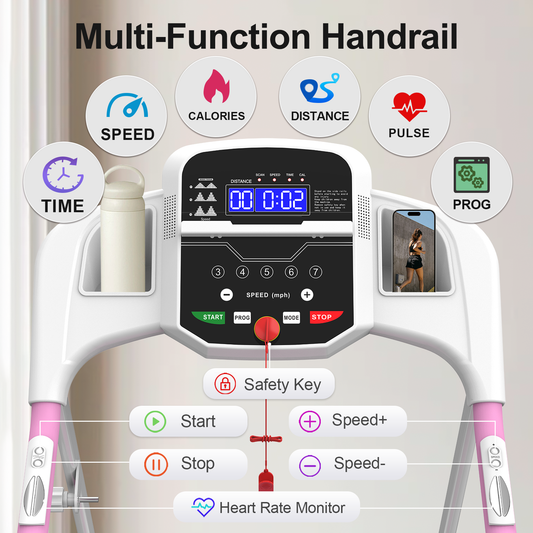 Cinta Correr Plegable Eléctrica 2.5HP - Gimnasio Casa 120kg