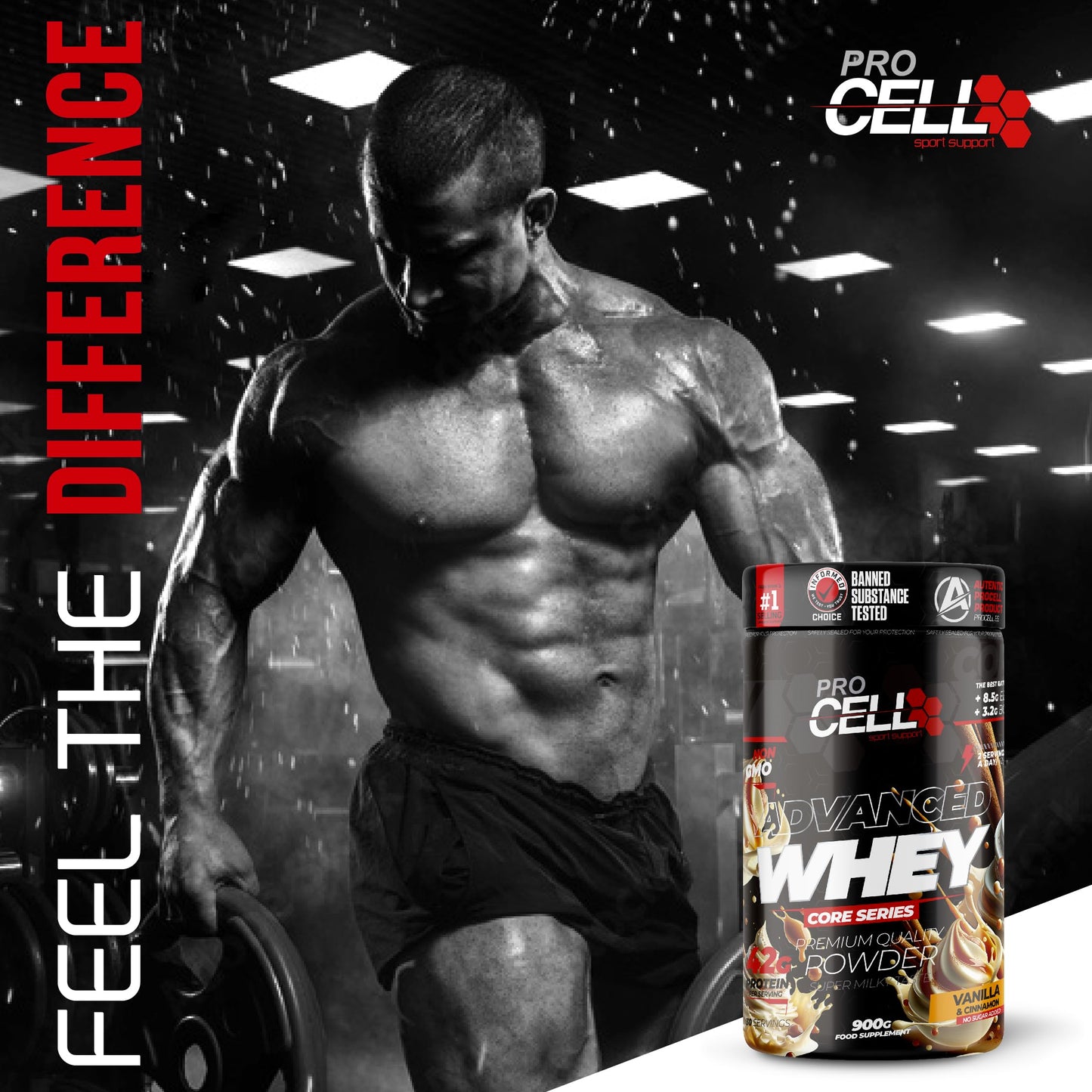 PACK Procell Proteinas Whey Advanced 2kG (White Choco & White Choco rings)+ Batido Monodosis + Shaker "REGALO" Proteina Whey concentrada Gana masa muscular proteina en polvo Batidos de Proteina