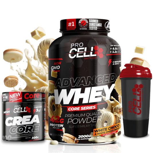 PACK Procell Proteinas Whey Advanced 2Kg (Cookie Dough) + Creatina monohidratada 300Gr + Shaker "REGALO" Gana masa muscular, Fuerza, Resistencia, Tonificacion muscular, Recuperacion deportiva