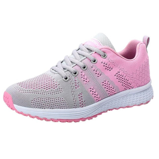Zapatillas Deportivas Mujer - Malla Transpirable Rosa Acolchadas