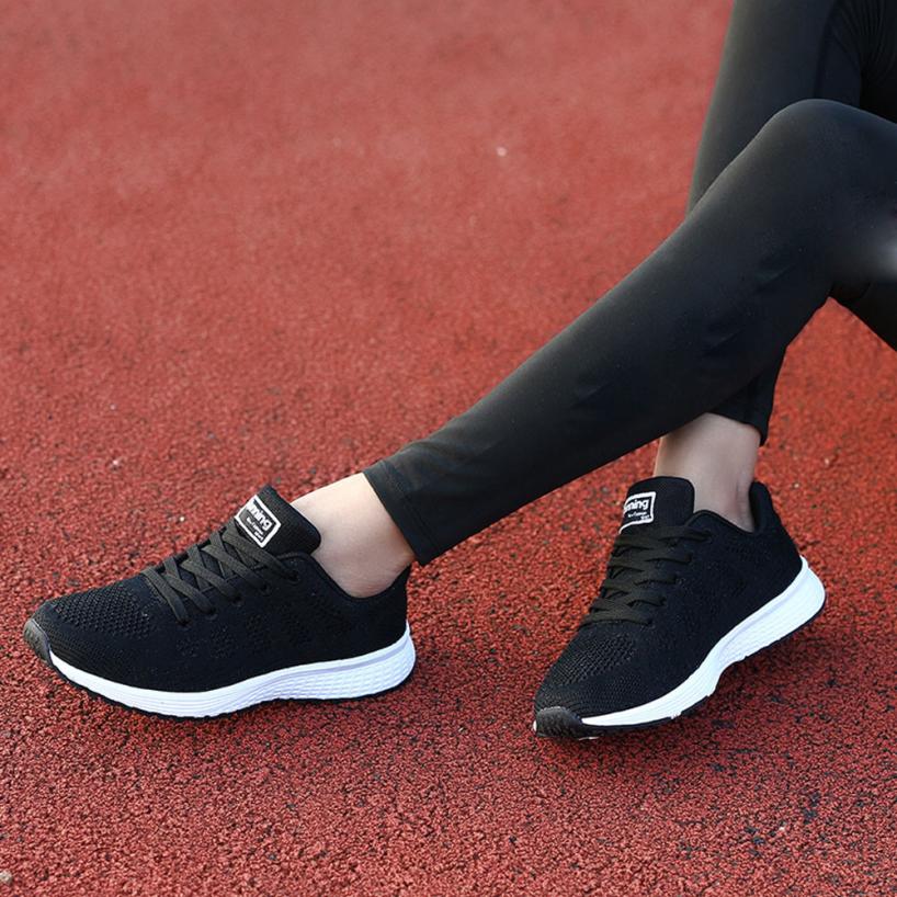 Zapatillas Deportivas Mujer - Malla Transpirable Rosa Acolchadas