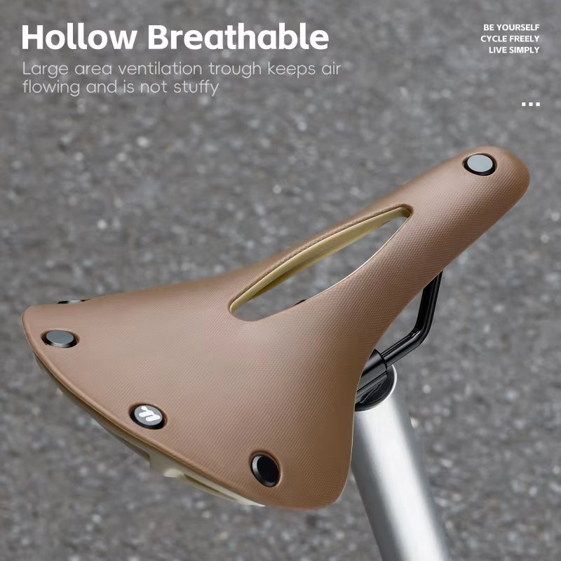 Retro Bicycle Saddle: Wear-resistant, Anti-slip, Multicolor Hollow Cushion – for Road Bikes, BMX, MTB, Touring