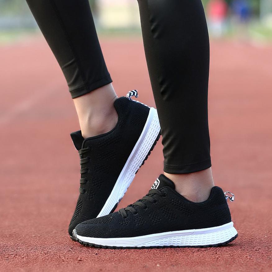 Zapatillas Deportivas Mujer - Malla Transpirable Rosa Acolchadas