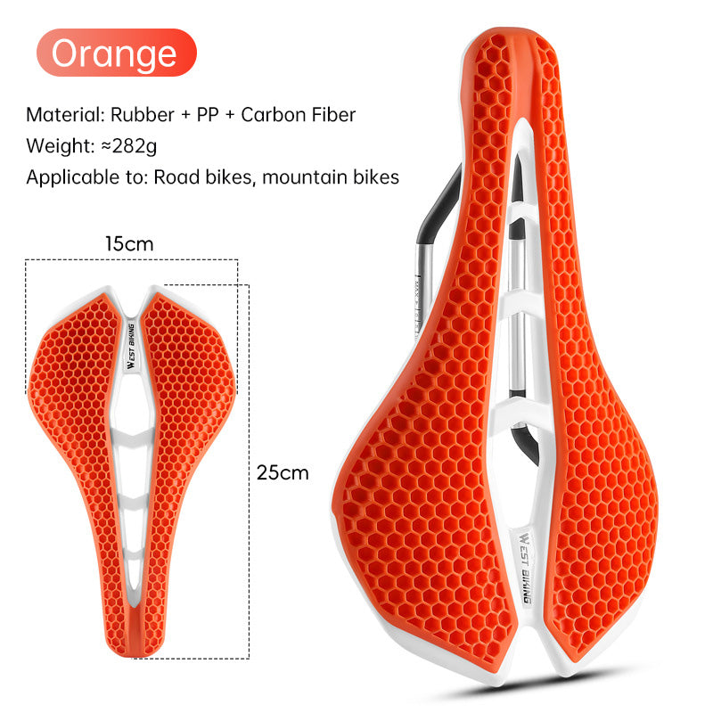 WEST BIKING TPE Honeycomb Breathable Bike Saddle – for racing, road, MTB