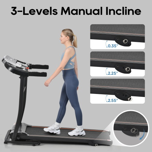 Cinta Correr Plegable Eléctrica 2.5HP - 300lbs Inclinación Gimnasio Casa
