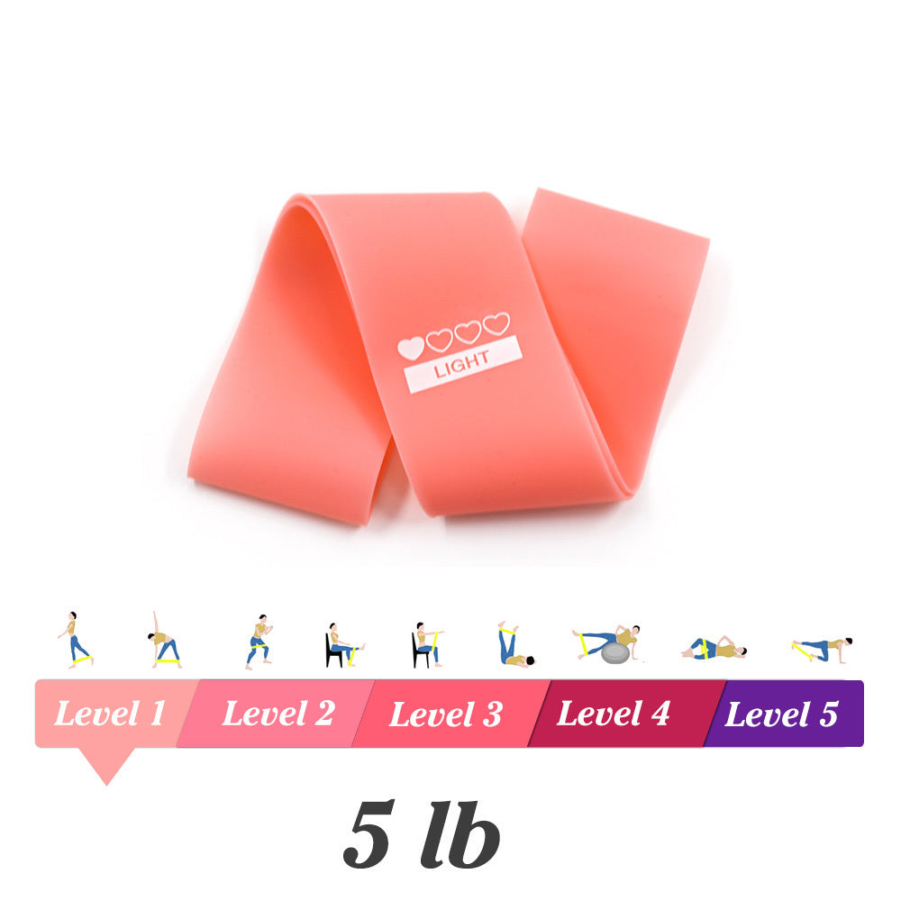 Bandas Yoga Resistencia Goma 5 Colores - Pilates Fitness Indoor Outdoor