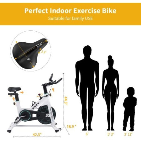 Bicicleta Estática Spinning Casa - Monitor LCD Asiento Cómodo 330lbs